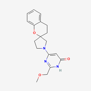 molecular formula C18H21N3O3 B7417062 2-(methoxymethyl)-4-spiro[3,4-dihydrochromene-2,3'-pyrrolidine]-1'-yl-1H-pyrimidin-6-one 