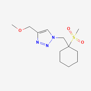 molecular formula C12H21N3O3S B7417066 4-(Methoxymethyl)-1-[(1-methylsulfonylcyclohexyl)methyl]triazole 