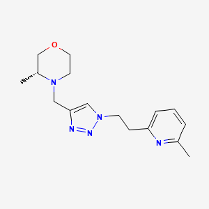 (3R)-3-methyl-4-[[1-[2-(6-methylpyridin-2-yl)ethyl]triazol-4-yl]methyl]morpholine