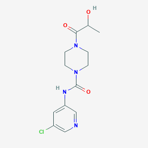 N-(5-chloropyridin-3-yl)-4-(2-hydroxypropanoyl)piperazine-1-carboxamide