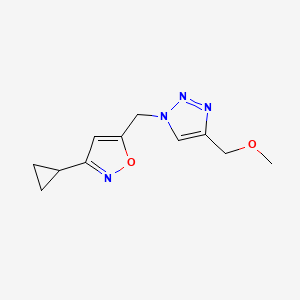 3-Cyclopropyl-5-[[4-(methoxymethyl)triazol-1-yl]methyl]-1,2-oxazole