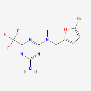 2-N-[(5-bromofuran-2-yl)methyl]-2-N-methyl-6-(trifluoromethyl)-1,3,5-triazine-2,4-diamine