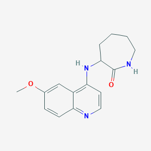 3-[(6-Methoxyquinolin-4-yl)amino]azepan-2-one