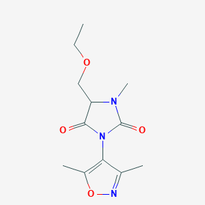 molecular formula C12H17N3O4 B7417123 3-(3,5-Dimethyl-1,2-oxazol-4-yl)-5-(ethoxymethyl)-1-methylimidazolidine-2,4-dione 