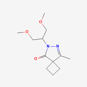 molecular formula C12H20N2O3 B7417129 7-(1,3-Dimethoxypropan-2-yl)-5-methyl-6,7-diazaspiro[3.4]oct-5-en-8-one 