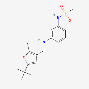 molecular formula C17H24N2O3S B7417151 N-[3-[(5-tert-butyl-2-methylfuran-3-yl)methylamino]phenyl]methanesulfonamide 