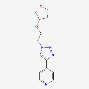 4-[1-[2-(Oxolan-3-yloxy)ethyl]triazol-4-yl]pyridine