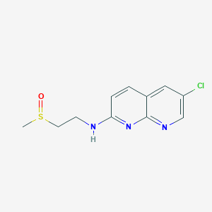 6-chloro-N-(2-methylsulfinylethyl)-1,8-naphthyridin-2-amine