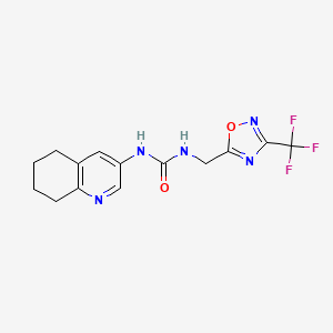 1-(5,6,7,8-Tetrahydroquinolin-3-yl)-3-[[3-(trifluoromethyl)-1,2,4-oxadiazol-5-yl]methyl]urea