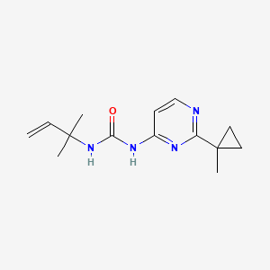 1-(2-Methylbut-3-en-2-yl)-3-[2-(1-methylcyclopropyl)pyrimidin-4-yl]urea