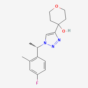 4-[1-[(1S)-1-(4-fluoro-2-methylphenyl)ethyl]triazol-4-yl]oxan-4-ol