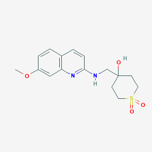 4-[[(7-Methoxyquinolin-2-yl)amino]methyl]-1,1-dioxothian-4-ol