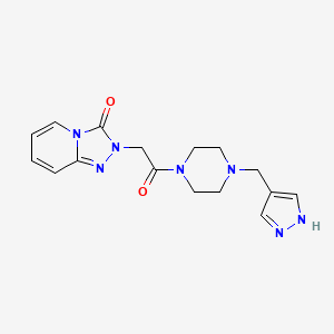 2-[2-oxo-2-[4-(1H-pyrazol-4-ylmethyl)piperazin-1-yl]ethyl]-[1,2,4]triazolo[4,3-a]pyridin-3-one