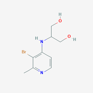 molecular formula C9H13BrN2O2 B7417214 2-[(3-Bromo-2-methylpyridin-4-yl)amino]propane-1,3-diol 