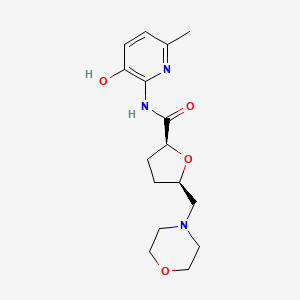 (2S,5R)-N-(3-hydroxy-6-methylpyridin-2-yl)-5-(morpholin-4-ylmethyl)oxolane-2-carboxamide