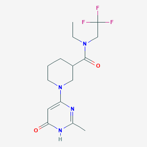 N-ethyl-1-(2-methyl-6-oxo-1H-pyrimidin-4-yl)-N-(2,2,2-trifluoroethyl)piperidine-3-carboxamide