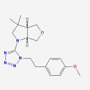 (3aS,6aR)-1-[1-[2-(4-methoxyphenyl)ethyl]tetrazol-5-yl]-3,3-dimethyl-3a,4,6,6a-tetrahydro-2H-furo[3,4-b]pyrrole