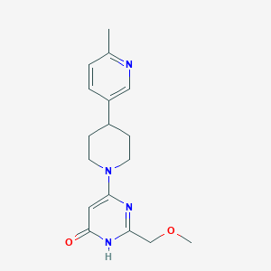 molecular formula C17H22N4O2 B7417335 2-(methoxymethyl)-4-[4-(6-methylpyridin-3-yl)piperidin-1-yl]-1H-pyrimidin-6-one 