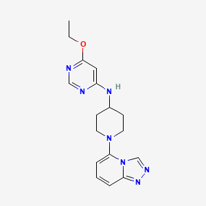 6-ethoxy-N-[1-([1,2,4]triazolo[4,3-a]pyridin-5-yl)piperidin-4-yl]pyrimidin-4-amine