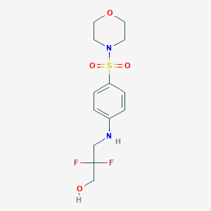 2,2-Difluoro-3-(4-morpholin-4-ylsulfonylanilino)propan-1-ol