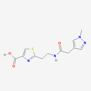 2-[2-[[2-(1-Methylpyrazol-4-yl)acetyl]amino]ethyl]-1,3-thiazole-4-carboxylic acid