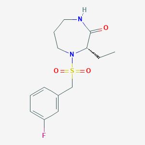 (3S)-3-ethyl-4-[(3-fluorophenyl)methylsulfonyl]-1,4-diazepan-2-one