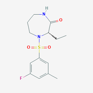 (3S)-3-ethyl-4-(3-fluoro-5-methylphenyl)sulfonyl-1,4-diazepan-2-one