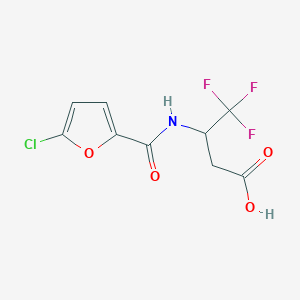 3-[(5-Chlorofuran-2-carbonyl)amino]-4,4,4-trifluorobutanoic acid