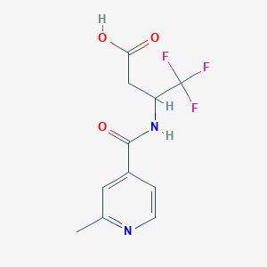 4,4,4-Trifluoro-3-[(2-methylpyridine-4-carbonyl)amino]butanoic acid