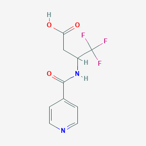 4,4,4-Trifluoro-3-(pyridine-4-carbonylamino)butanoic acid