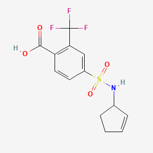 4-(Cyclopent-2-en-1-ylsulfamoyl)-2-(trifluoromethyl)benzoic acid