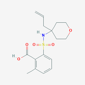 2-Methyl-6-[(4-prop-2-enyloxan-4-yl)sulfamoyl]benzoic acid