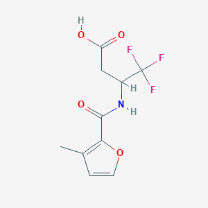 4,4,4-Trifluoro-3-[(3-methylfuran-2-carbonyl)amino]butanoic acid