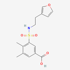 3-[2-(Furan-3-yl)ethylsulfamoyl]-4,5-dimethylbenzoic acid