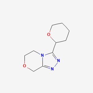 3-(oxan-2-yl)-6,8-dihydro-5H-[1,2,4]triazolo[3,4-c][1,4]oxazine