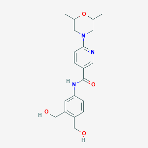 N-[3,4-bis(hydroxymethyl)phenyl]-6-(2,6-dimethylmorpholin-4-yl)pyridine-3-carboxamide