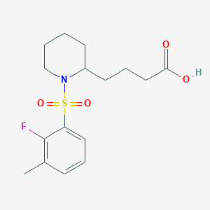 4-[1-(2-Fluoro-3-methylphenyl)sulfonylpiperidin-2-yl]butanoic acid