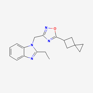 3-[(2-Ethylbenzimidazol-1-yl)methyl]-5-spiro[2.3]hexan-5-yl-1,2,4-oxadiazole