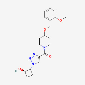 [1-[(1R,2R)-2-hydroxycyclobutyl]triazol-4-yl]-[4-[(2-methoxyphenyl)methoxy]piperidin-1-yl]methanone