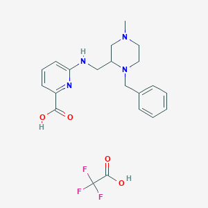 6-[(1-Benzyl-4-methylpiperazin-2-yl)methylamino]pyridine-2-carboxylic acid;2,2,2-trifluoroacetic acid