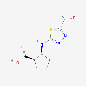 (1R,2S)-2-[[5-(difluoromethyl)-1,3,4-thiadiazol-2-yl]amino]cyclopentane-1-carboxylic acid