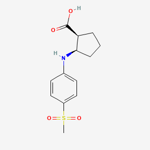 (1S,2R)-2-(4-methylsulfonylanilino)cyclopentane-1-carboxylic acid