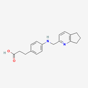 3-[4-(6,7-dihydro-5H-cyclopenta[b]pyridin-2-ylmethylamino)phenyl]propanoic acid