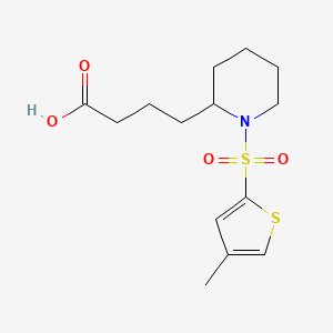 4-[1-(4-Methylthiophen-2-yl)sulfonylpiperidin-2-yl]butanoic acid