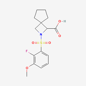 2-(2-Fluoro-3-methoxyphenyl)sulfonyl-2-azaspiro[3.4]octane-3-carboxylic acid