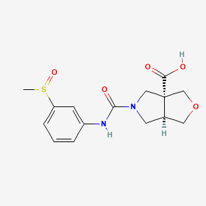 (3aR,6aR)-5-[(3-methylsulfinylphenyl)carbamoyl]-3,4,6,6a-tetrahydro-1H-furo[3,4-c]pyrrole-3a-carboxylic acid