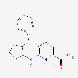 6-[[2-(Pyridin-2-ylmethyl)cyclopentyl]amino]pyridine-2-carboxylic acid