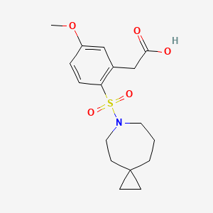 2-[2-(6-Azaspiro[2.6]nonan-6-ylsulfonyl)-5-methoxyphenyl]acetic acid