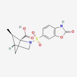 (1S,4R,5R)-5-methyl-2-[(2-oxo-3H-1,3-benzoxazol-6-yl)sulfonyl]-2-azabicyclo[2.1.1]hexane-1-carboxylic acid