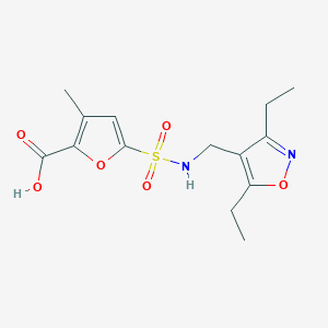 5-[(3,5-Diethyl-1,2-oxazol-4-yl)methylsulfamoyl]-3-methylfuran-2-carboxylic acid